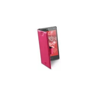   Cellularline Tok, BOOK CASE, univerzális könyvszerűen nyitható tok, XL méret, rózsaszín