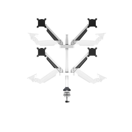 MULTIBRACKETS 4 karos asztali konzol, M VESA Gas Lift Arm Quad White (15-32", max.VESA: 100x100 mm, 10 kg)