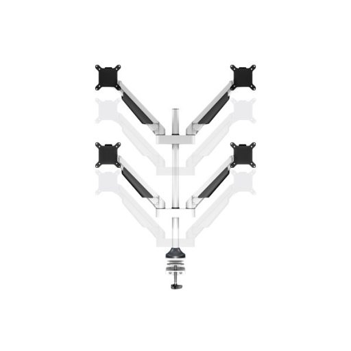 MULTIBRACKETS 4 karos asztali konzol, M VESA Gas Lift Arm Quad White (15-32", max.VESA: 100x100 mm, 10 kg)