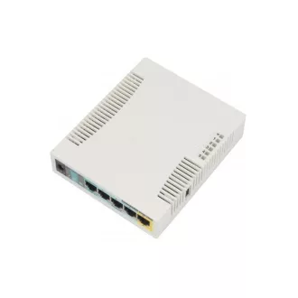   MIKROTIK Wireless Router 5x100Mbps, Wi-Fi 4, Asztali, RB951UI-2HND