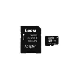 HAMA 124138, MICROSD KÁRTYA, 16GB, 80MB/S, CL10