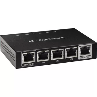   UBiQUiTi EdgeRouter 5x1000Mbps (1xPOE Input, 1x POE Passthrough), Asztali - ER-X