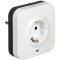 LEGRAND 2P+F csatlakozóajzat 2xRJ45 (IN/OUT) aljzat túlfeszültség-levezetővel