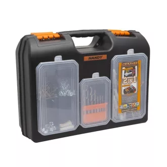   Handy tools 2 az 1-ben műanyag fúró + alkatrész tároló táska