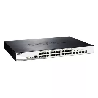   D-LINK Switch 24x1000Mbps (24xPOE) + 4xGigabit SFP+ Menedzselhető Rackes, DGS-1510-28XMP/E