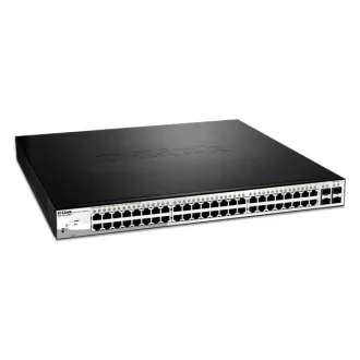   D-LINK Switch 48x1000Mbps (48xPOE) + 4xGigabit kombó SFP Menedzselhető Rackes, DGS-1210-52MP/E