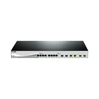  D-LINK Switch 12x10Gbps + 2xGigabit SFP+ 2xGigabit kombó SFP+ 1 konzol port Menedzselhető Rackes, DXS-1210-16TC/E