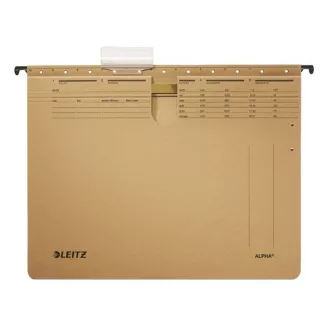  LEITZ Függőmappa, gyorsfűzős, karton, A4,"Alpha", natúr