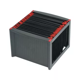 HELIT Függőmappa tároló, műanyag, , fekete-piros