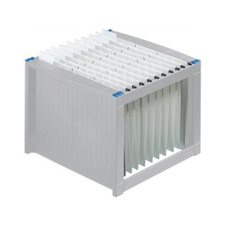   HELIT Függőmappa tároló, műanyag, , világosszürke-kék