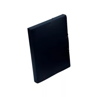   VIQUEL Gumis mappa, 30 mm, PP, A4, VIQUEL "Coolbox", fekete