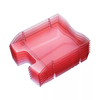   HELIT Irattálca, műanyag, törhetetlen,"Nestable Green Logic", áttetsző piros