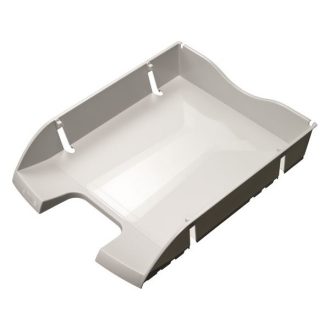   HELIT Irattálca, műanyag, törhetetlen,"Nestable Green Logic", világosszürke