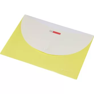   PANTA PLAST Irattartó tasak, A4, PP, patentos, két zsebes, PANTA PLAST, pasztell sárga