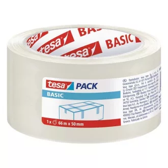   TESA Csomagolószalag, 50 mm x 66 m, TESA "Basic", átlátszó