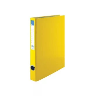   VICTORIA Gyűrűs könyv, 4 gyűrű, 35 mm, A4, PP/karton, VICTORIA, sárga