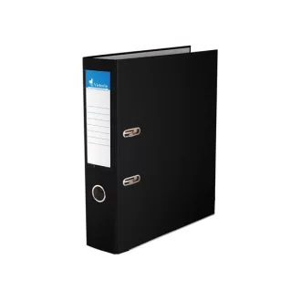   VICTORIA Iratrendező, 75 mm, A4, PP/karton, élvédő sínnel, VICTORIA, "Basic", fekete