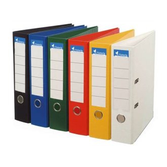   VICTORIA Iratrendező, 75 mm, A4, PP/PP, élvédő sínnel, VICTORIA, "Premium", sárga