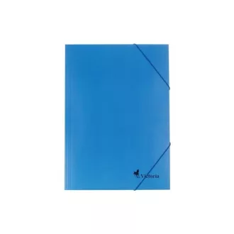 VICTORIA Gumis mappa, karton, A4, VICTORIA, kék