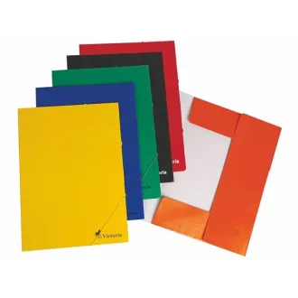 VICTORIA Gumis mappa, karton, A4, VICTORIA, narancs