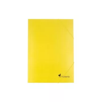 VICTORIA Gumis mappa, karton, A4, VICTORIA, sárga