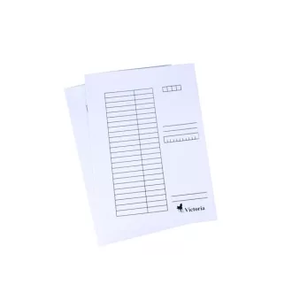 VICTORIA Pólyás dosszié, karton, A4, VICTORIA, fehér