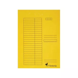 VICTORIA Pólyás dosszié, karton, A4, VICTORIA, sárga