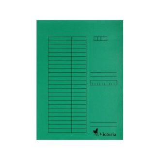 VICTORIA Pólyás dosszié, karton, A4, VICTORIA, zöld