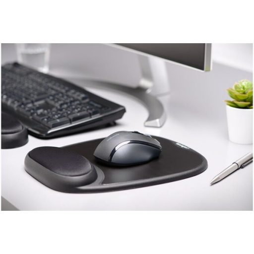 KENSINGTON Egéralátét csuklótámasszal (Comfort Gel Mouse Pad — Black)