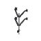 MULTIBRACKETS 4 karos asztali konzol, M VESA Gas Lift Arm Quad Black HD (15-32", max.VESA: 100x100 mm, 21 kg)