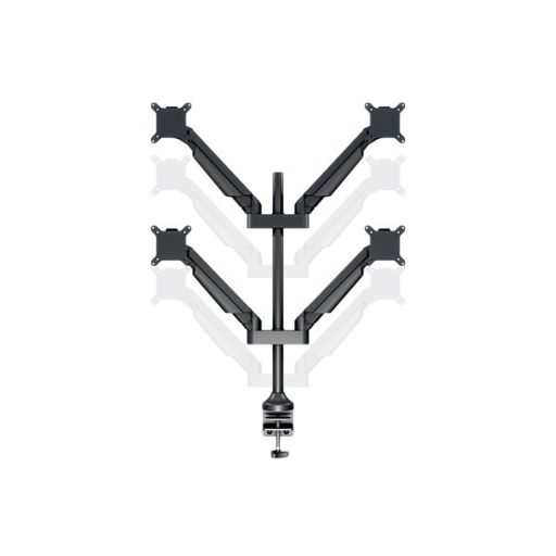 MULTIBRACKETS 4 karos asztali konzol, M VESA Gas Lift Arm Quad Black HD (15-32", max.VESA: 100x100 mm, 21 kg)