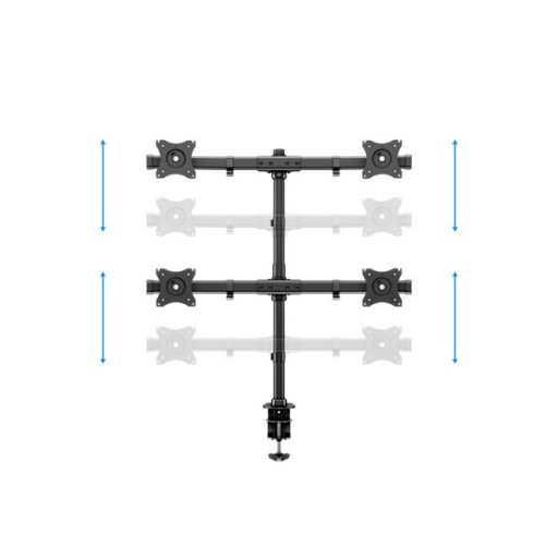 MULTIBRACKETS Asztali konzol (4 képernyős rögzítőkar), M Deskmount Basic Quad
