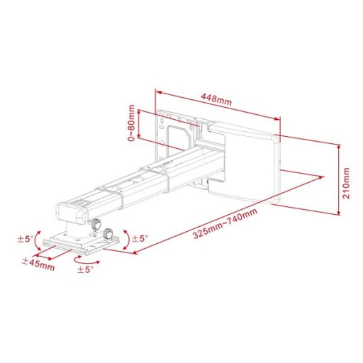 MULTIBRACKETS Projektor konzol, M Projector Mount Short Throw Deluxe 300-700 Medium