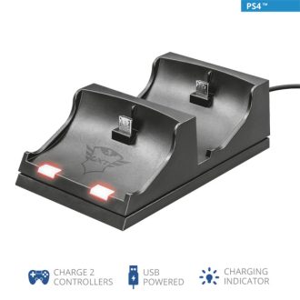   TRUST Duo dokkoló PS4-hez 21681 (GXT 235 Duo Charging Dock for PS4)