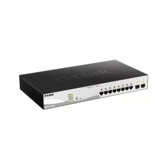   D-LINK Switch 8x1000Mbps (8xPOE) + 2xGigabit SFP Menedzselhető Rackes, DGS-1210-10MP/E