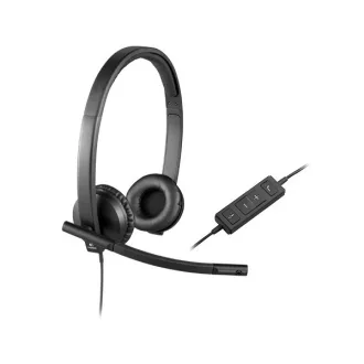   LOGITECH Fejhallgató 2.0 - H570E Stereo Vezetékes Mikrofonos, Fekete