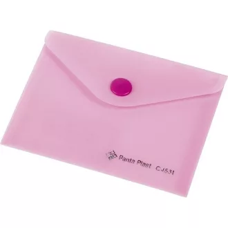   PANTA PLAST Irattartó tasak, A6, PP, patentos, 160 mikron,  pasztell rózsaszín