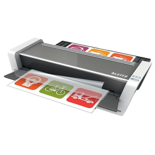 LEITZ Laminálógép, A3, 80-250 mikron, "iLAM Touch 2", fehér-antracit