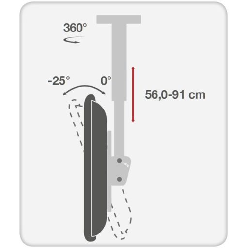 TECHLY ICA-CPLB 946S teleszkópos mennyezeti LED/LCD TV konzol, 37-70"