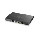 ZYXEL Switch 24x1000Mbps (24xPOE) +4xGigabit kombó SFP+, Fémházas Menedzselhető, (24xGbE POE port), GS1920-24HPV2-EU0101