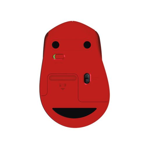 LOGITECH Egér - M330 Silent Plus Vezeték Nélküli Optikai, Piros