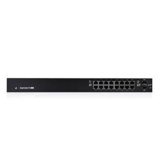   UBiQUiTi EdgeSwitch 16x1000Mbps (POE+) + 2x1000Mbps SFP, Menedzselhető, Rackes - ES-16-150W