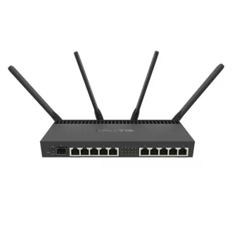   MIKROTIK Wireless Router 10x1000Mbps + 1xSFP+, Wi-Fi 5, Asztali, RB4011IGS+5HACQ2HND-IN