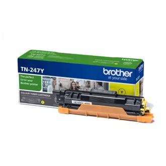   BROTHER Toner TN-247Y, Highcap- 2.300 oldal (ISO/IEC 19798), Sárga