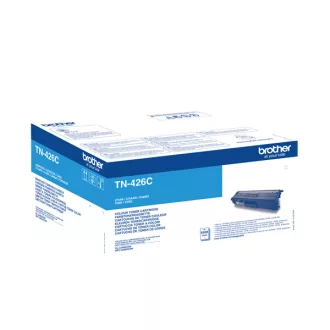   BROTHER Toner TN-426C, Szuper Nagy töltetű - 6500 oldal, ciánkék