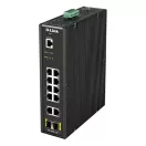 D-LINK Switch Ipari 10x1000Mbps + 2xSFP + 1x konzol port Menedzselhető Fémházas, DIS-200G-12S