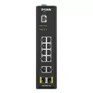 D-LINK Switch Ipari 10x1000Mbps + 2xSFP + 1x konzol port Menedzselhető Fémházas, DIS-200G-12S