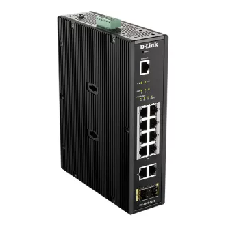   D-LINK Switch Ipari 10x1000Mbps (8xPOE) + 2xSFP + 1x konzol port Menedzselhető Fémházas,DIS-200G-12PS