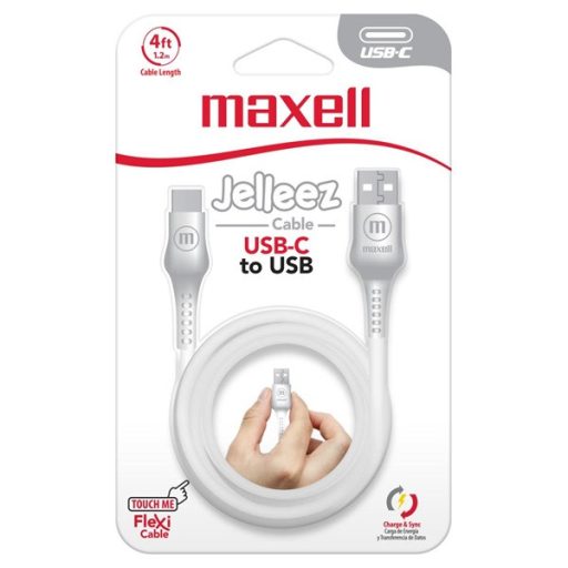 MAXELL adatkábel, Jelleez, USB-C, fehér