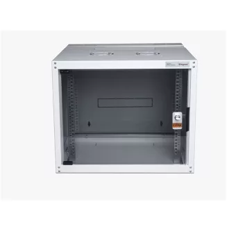   LEGRAND hálózati rack szekrény, 19' 16U SZÉL: 600 MÉLY: 600 MAG: 805 szürke egyrészes, üvegajtós készre szerelt MAX: 65